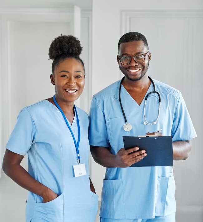 Two RSPHCMB healthcare professionals