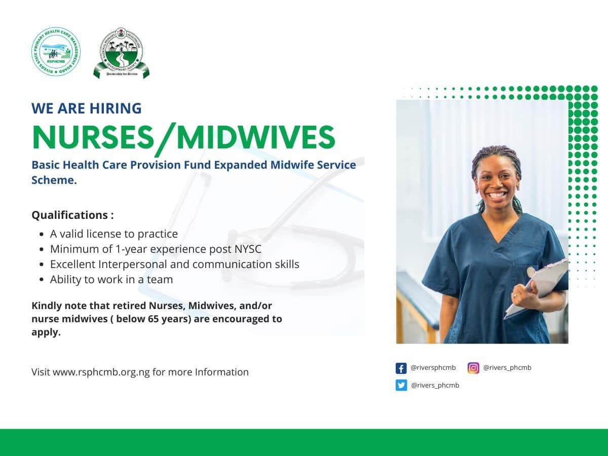 WE ARE HIRING NURSES/MIDWIVES
