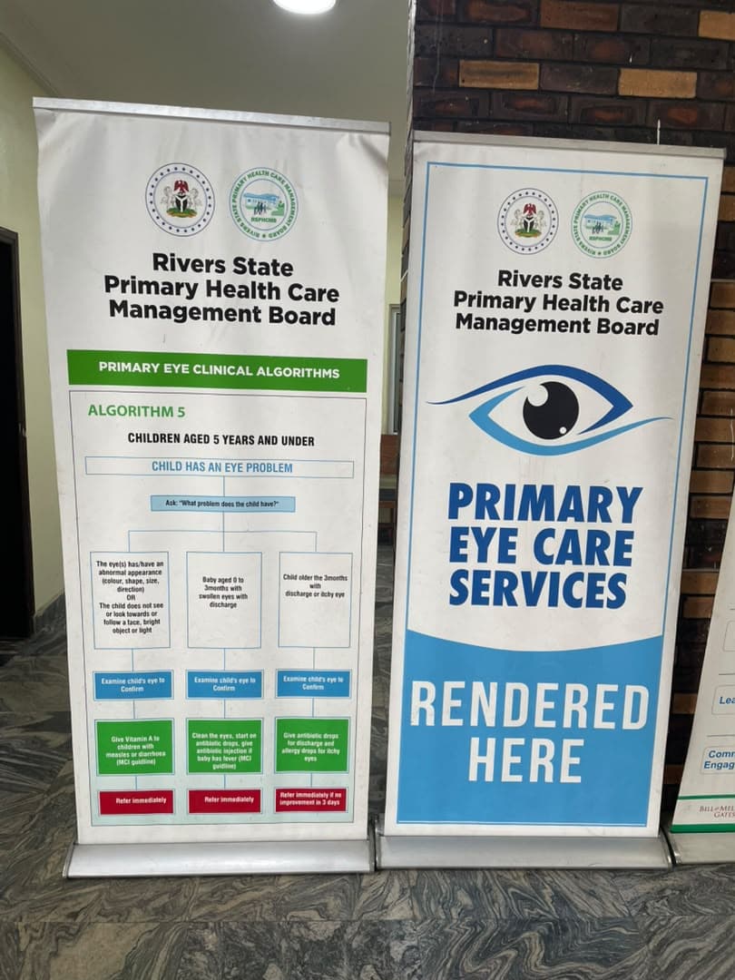 RIVERS STATE PRIMARY HEALTH CARE MANAGEMENT BOARD REPORT ON PRIMARY EYE CARE REFRESHER TRAINING